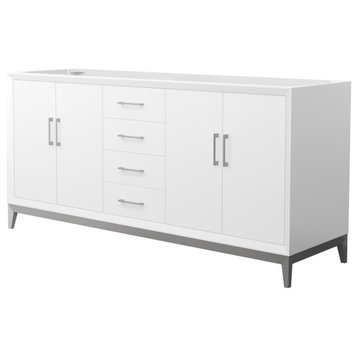 Wyndham Collection WCH818172D-CXSXX-MXX Amici 72" Double - White / Brushed