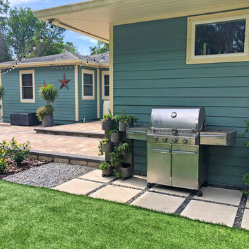 Sprucing up a grill station with succulents