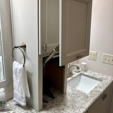 Beautiful Bathroom Remodel-Koch Bristol Painted Oyster Cambria Berwyn Quartz