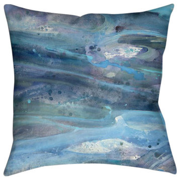 Laural Home Rolling Waves Decorative Pillow, 18"x18"