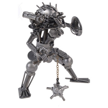 Metal Predator With Chain Flail and Shield