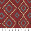 Blue, Red, Beige and Green Diamond Southwest Style Upholstery Fabric By The Yard