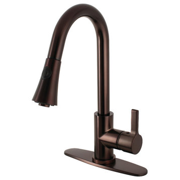 Gourmetier Single-Handle Pull-Down Kitchen Faucet, Oil Rubbed Bronze