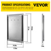 VEVOR 17"X24" Vertical Bbq Island Stainless Steel Single Door Reverse Hinge