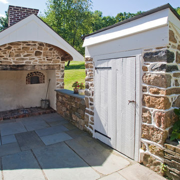 Exterior Walk In Fireplace & Root Cellar Enterence