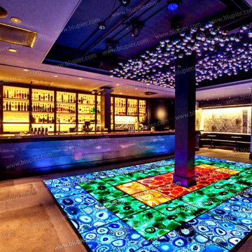 Blupier agate Floor with Bar counter top
