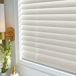 Transitional White Bathroom Custom Window Horizontal Blinds by Hunter Douglas - Venetian Blinds