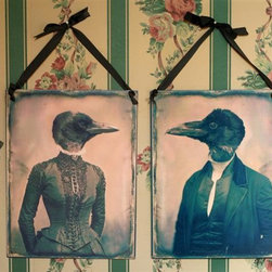 Mr. & Mrs. Nevermore Tin Signs - Holiday Decorations