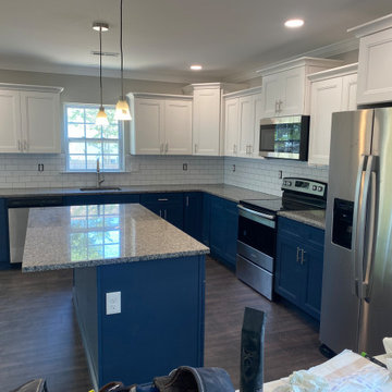 Bensalem PA Blue and White two tone Kitchen.