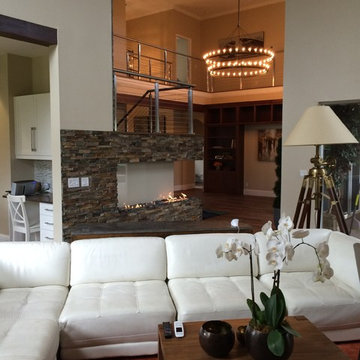 Open Corner Ethanol Fireplace