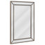 Head West Beaded Champagne Silver Beveled Wall Mirror - 24x36