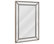 Head West Beaded Champagne Silver Beveled Wall Mirror - 24x36