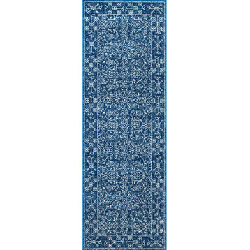 nuLOOM Vintage Waddell Traditional Vintage Area Rug, Dark Blue, 2'6"x6'