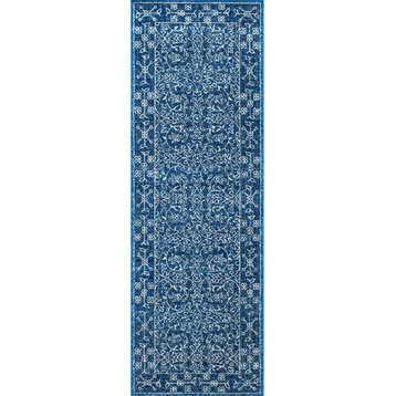 Nuloom Vintage Waddell Traditional Vintage Area Rug, Dark Blue 2'6"x6'