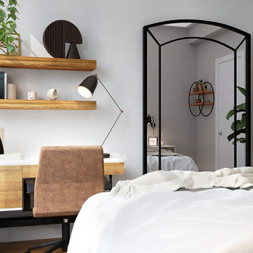 Multi-Functional Modern Mid-Century Bedroom That Maximizes Space