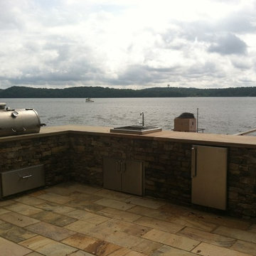 Lake Chickamauga Seawall, Dock & Stone Patio