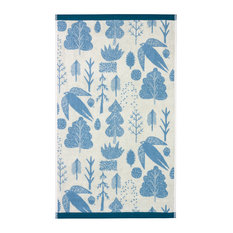 Bird and Tree Bath Towel, Blue