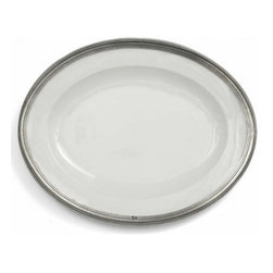 Arte Italica Perlina Large Oval Platter - Dinnerware