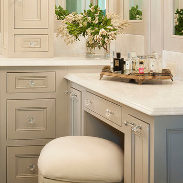 White Traditional Master Bathroom Renovation St. Louis, MO