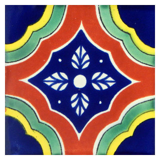 Hand painted Mexican tile coasters, Set of 4 Talavera tile