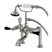 Aqua Eden Duchess Deck Mount Clawfoot Tub Faucet, Satin Nickel