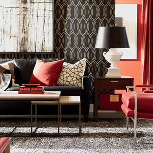 75 Most Popular Living Room with Red Walls Design Ideas for 2018