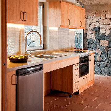 Cocina accesible realizada con maderas de silvicultura