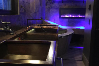 Inspiration for an industrial home design remodel in Other