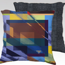 TOROSIETE Throw Pillow Cover - Cuadrado with Deep Heather Gray Back - Products