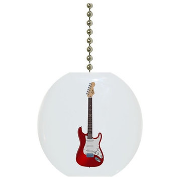 Red Guitar Ceiling Fan Pull