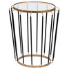 Winnie End or Side Table, Black and Gold