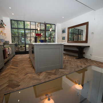 Reclaimed 300 year old Herringbone Flooring