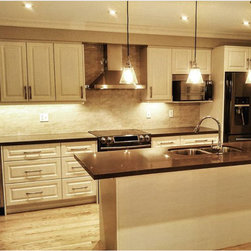 Profile H | Chiffon White, Textured Cabinet Doors - Kitchen Cabinetry