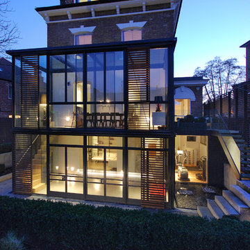Steel and glass conservatory
