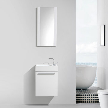 Luxury glossy White Vanity Set