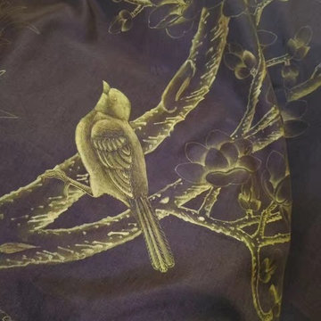 Oriental silk wallpaper in China-Details