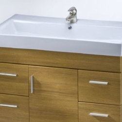 Empire Daytona 1 Door/4 Drawer Wall-Hung Vanity for Milano Sinktop - Bathroom Vanities And Sink Consoles