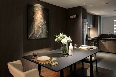 Trendy dining room photo in Singapore