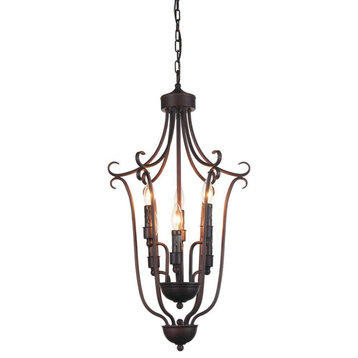 CWI Lighting 9817P16-6-121 6 Light Chandelier with Oil Rubbed Brown Finish