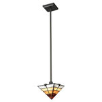 Dale Tiffany - Dale Tiffany TH12398 Vispera - One Light Mini-Pendant - Shade Included. Cube: 0.58Vispera One Light Mini-Pendant Dark Bronze Hand Rolled Art Glass *UL Approved: YES *Energy Star Qualified: n/a *ADA Certified: n/a *Number of Lights: Lamp: 1-*Wattage:60w G9 bulb(s) *Bulb Included:No *Bulb Type:G9 *Finish Type:Dark Bronze