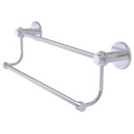 Allied Brass - Mercury 30" Double Towel Bar with Twist Accents, Satin Chrome - Add a stylish touch to your bathroom decor with this finely crafted double towel bar. This elegant bathroom accessory is created from the finest solid brass materials. High quality lifetime designer finishes are hand polished to perfection.