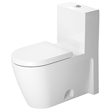 Duravit Starck 2 One-Piece Toilet, Single Flush Top Button, White