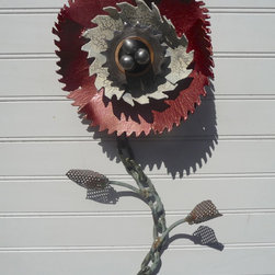 Saw Blade Flowers - Home Decor