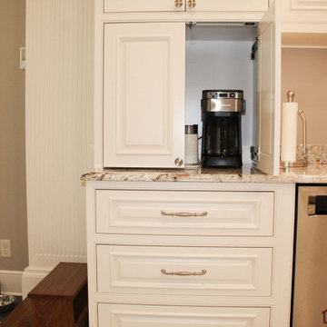Kitchen Renovation with Baking Cabinet and Snack Bar Alcove