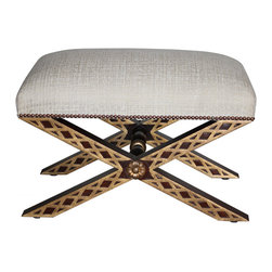 Cross Legged Bench - Upholstered Benches