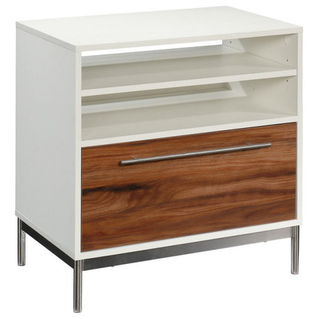 Sauder Vista Key Engineered Wood Lateral File Storage Cabinet in Pearl Oak