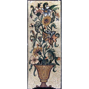 Mosaic Art, The Flower Pot, 16"x43"