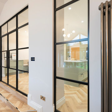 Origin Black Internal Aluminium Doors fit seamlessly as a partition wall