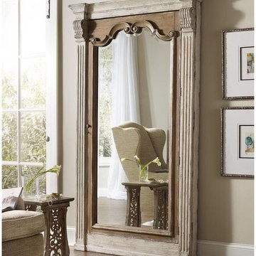Hooker Furniture Chatelet Floor Mirror in Caramel Froth/Paris Vintage with Jewel