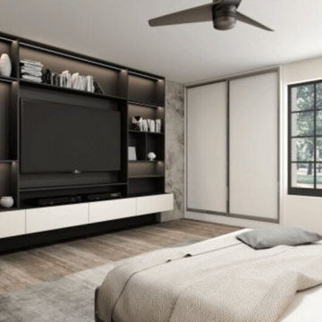 Custom-made Black Eclectic Bedroom Furniture Set Supplied by Inspired Elements